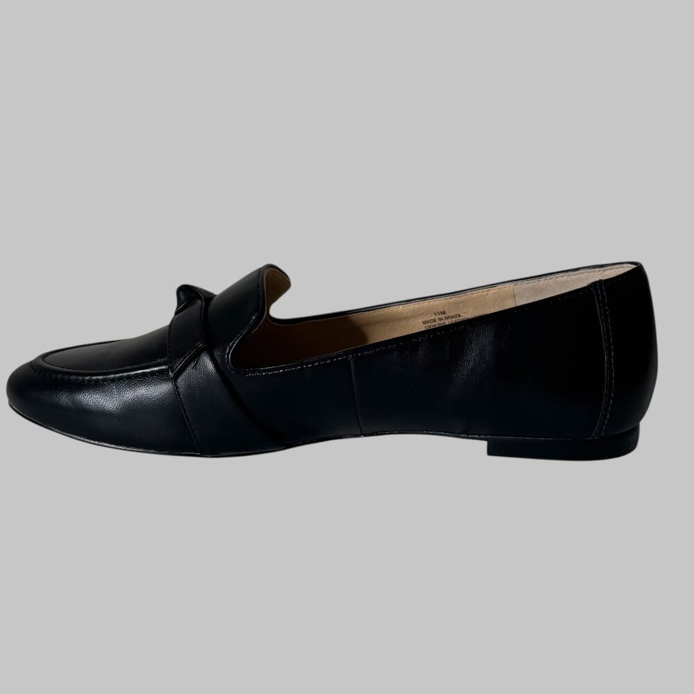 NWT Talbots Loafers Ryan Bow sz 11 Black Flat Heel - Picture 2 of 12